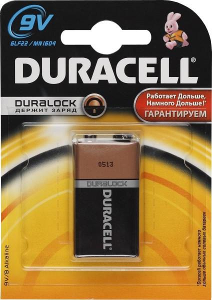 Батарейки, фонари : Батарейка Duracell 6LR61/6LF22 КРОНА BL1