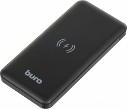 Аккумулятор BURO BPW10E 10000mAh 2A USB беспров зарядка черный 1454215