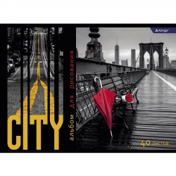 Альбом 40л. Alingar AL10001 "City" 100г/м2 на скобе
