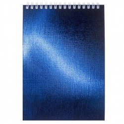 Блокнот А5  80л. Хатбер 80Б5бвВ1гр "METALLIC" синий на гребне 093254