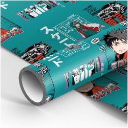 Бумага упаковочная MESHU MS_53465 "Anime boy" глянец  70*100см 80г/м2 358093