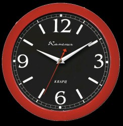 Часы  настенные 4218 "Черные в красном"