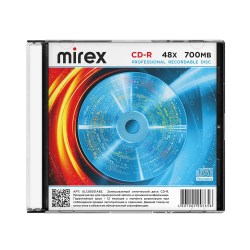 Диск CD-R 700Mb Mirex BRAND 48x 700Мб Slim case UL120051A8S