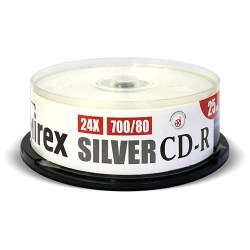 Диск CD-R 700Mb Mirex SILVER 24x Cake box 25шт UL120055A8M