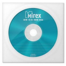 Диск CD-RW MIREX 700Мб 4X-12X в бумажном конверте с окном UL121002A8C