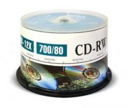 Диск CD-RW MIREX Brand 700Mb 4X-12X Cake box 50 UL121002A8B