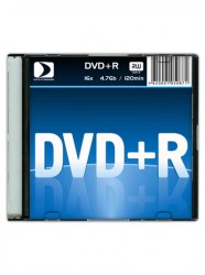 Диск DVD+R 4,7Гб Data Standart 16X  Slim MIREX 13420-DSDRP04S