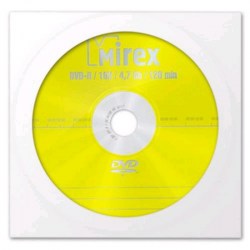 Диск DVD-R 4,7Гб MIREX 16X  бумажный конверт с окном  UL130003A1C