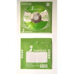 Диск DVD+R 4,7Gb Smart Track 16X бумажный конверт ST000702