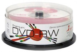 Диск DVD-RW 4,7Gb Smart Track 4X Cake Box /25шт/ ST000324