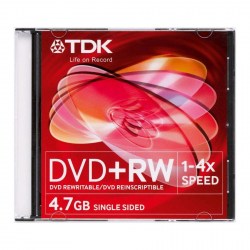 Диск DVD+RW 4,7Gb TDK 4X Slim