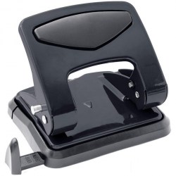 Дырокол  35л. OfficeSpase металл черный, линейка 266967