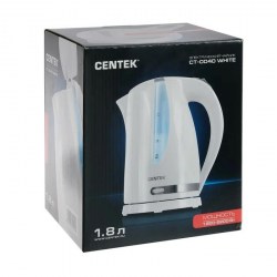 Электрочайник CENTEK CT-0040 белый, пластик 1,8л