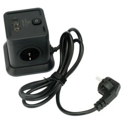 Фильтр сетевой CABLEXPERT TWR-4-CU2-B-2 Tower, 4 розет, 10 А, 1 x Type-C PD, 20 Вт, 2 х USB С514301