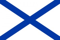 Флаг Андреевский /ВМФ 90*135см Т402 флажная сетка