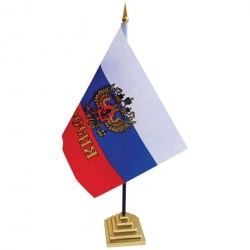 Флаг  "Россия" ArtSpace FL_3094 с гербом настольный золото 198526 