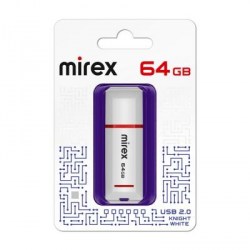 Флэш-диск Mirex KNIGHT WHITE 64GB  ecopack 13600-FMUKWH64