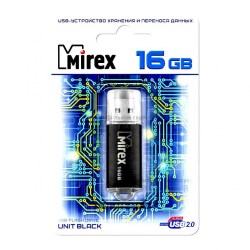 Флэш-диск Mirex UNIT BLACK 16GB ecopack 13600-FM3UBK16