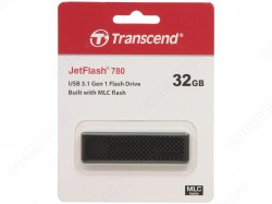 Флэш-диск Transcend 32GB TS32GJF780 USB 3.0 Jet Flash 780 черный/серый 759411