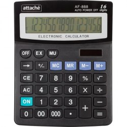 Калькулятор  Attashe AF-888 16 разр черный 210х165х48мм 1559247