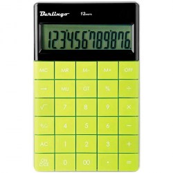 Калькулятор  Berlingo CIG_100  12 разр, двойное пит, 165*105*13мм, зеленый 235265
