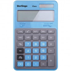 Калькулятор  Berlingo CIВ_200  12 разр, двойное пит, 171*108*12мм, синий