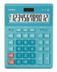 Калькулятор  CASIO GR-12C-LB-W-EP голубой, 12 разрядов 178437