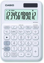 Калькулятор  CASIO MS-20UC-WE-W-EC белый 12 разрядный
