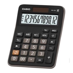 Калькулятор  CASIO MX-12B-W-EC черный 8 разрядный