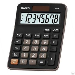 Калькулятор  CASIO MX-8B-BK-W-EC черный 8 разрядный