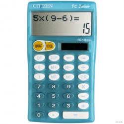 Калькулятор  CITIZEN FC-100NBL 10 разрядов, 2-х строчный дисплей голубой