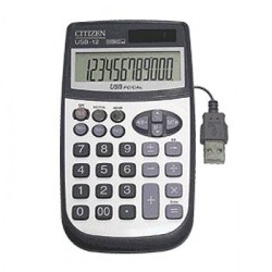 Калькулятор  CITIZEN USB-12 12-разрядный, расчет налога, USB-кабель, совместимость с Windows XP