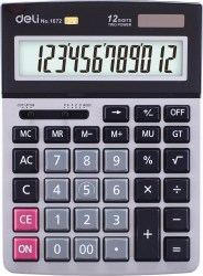 Калькулятор  Deli E1672 серебристый 12 разрядный 1678768