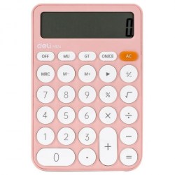 Калькулятор  Deli EМ124PINK розовый 12 разр 1801400