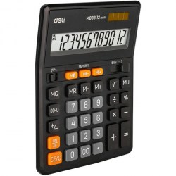 Калькулятор  Deli EM888 черный 12 разрядный 1423020