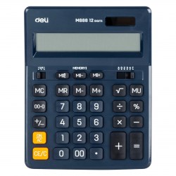Калькулятор  Deli EM888F синий 12 разрядный 1656442