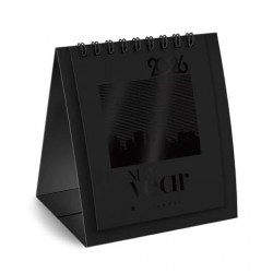 Календарь-домик на 2026г. Brauberg 117282 "Черный" 110*120мм с перекидным блоком на пружине