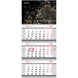Календарь настенный на 2025г. БиДжи 369738 "Россия" 3х блочный, 3 гребеня, с бугунком