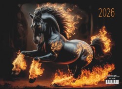Календарь настенный на 2026г. Lamark 93587 "Символ года-Год Огненной лошади" квартальный 3-х блочный