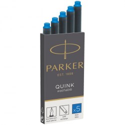 Капсула Parker Z-11 синие смываемые чернила QUINK LONG (5шт) 1950383