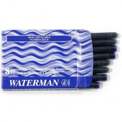 Капсула  Waterman синие чернила LONG (8шт) S0110860
