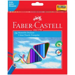 Карандаши 24цв. Faber-Castell 120524 Ecopen трехгр, заточ, картон, с точилкой 286223