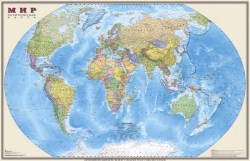 Карта Мир.Политическая 1:15М в тубусе 745