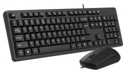 Клавиатура + мышь А4Tech 3330F клав и мышь:черный USB проводн 1530249