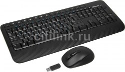 Клавиатура + мышь Microsoft 2000 760G черный USB беспров Multimedia 643126