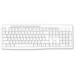 Клавиатура Оклик 225W белый USB беспроводная Multimedia 1875235