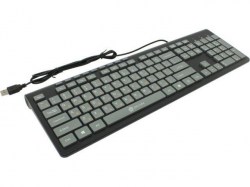 Клавиатура Оклик 480M черный/серый USB Slim Multimedia 1067199