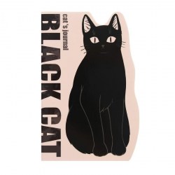 Книжка записная А5- Альфа-Тренд 410041 48л. "Черный кот" с вырубкой