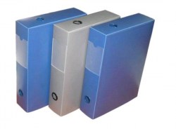 Короб архивный  70мм Persona A70-80V1 синий на кнопке, с визиткой. сборный, 800мкм