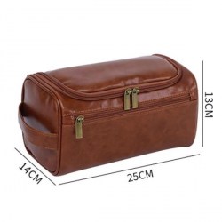 Косметичка Алеф 148-FF22-02 "Masculinity" brown 25*14*13см